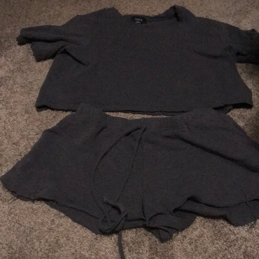 Vici crop top and short set